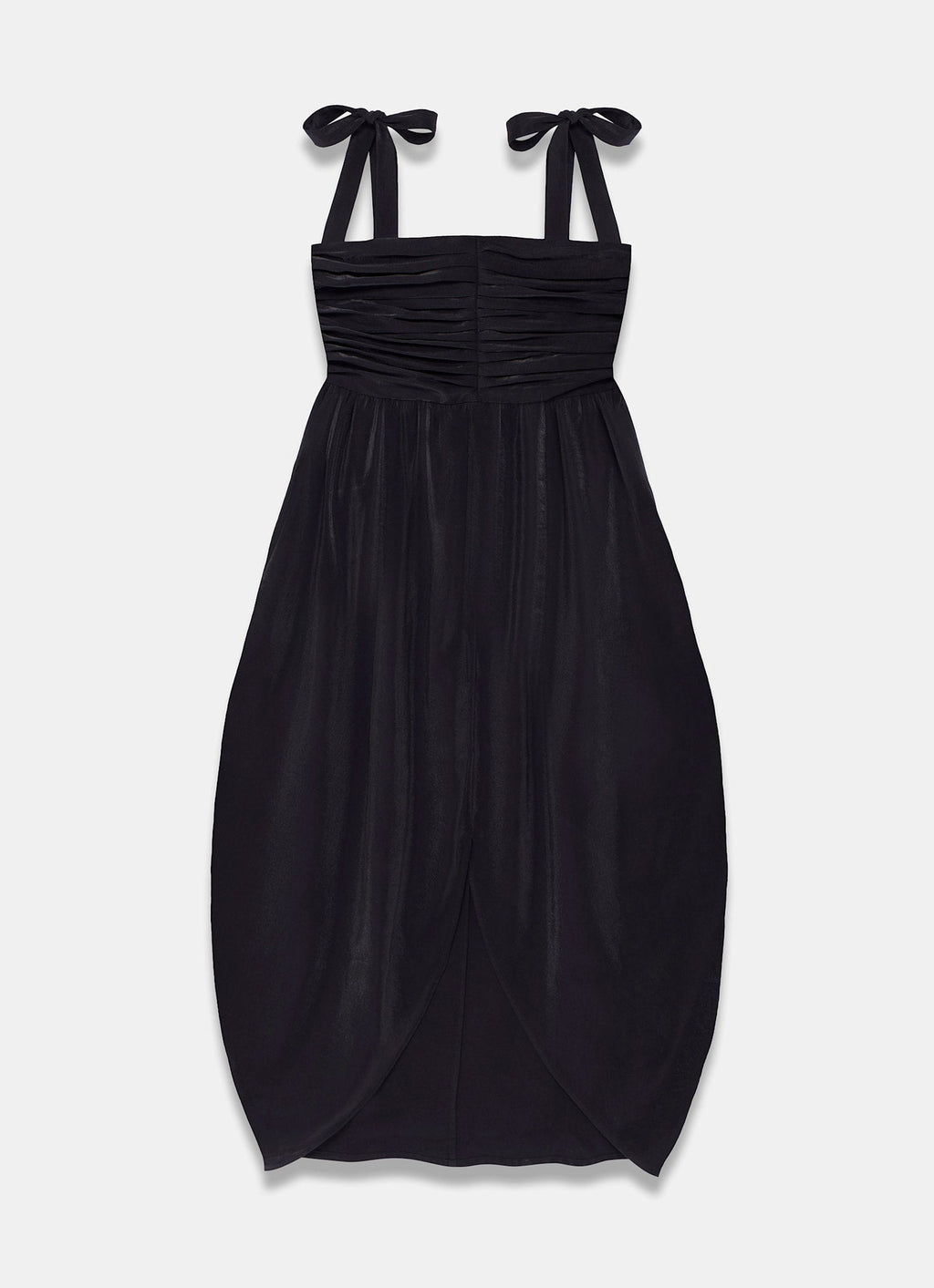Black Tulip Wrap Midi Dress