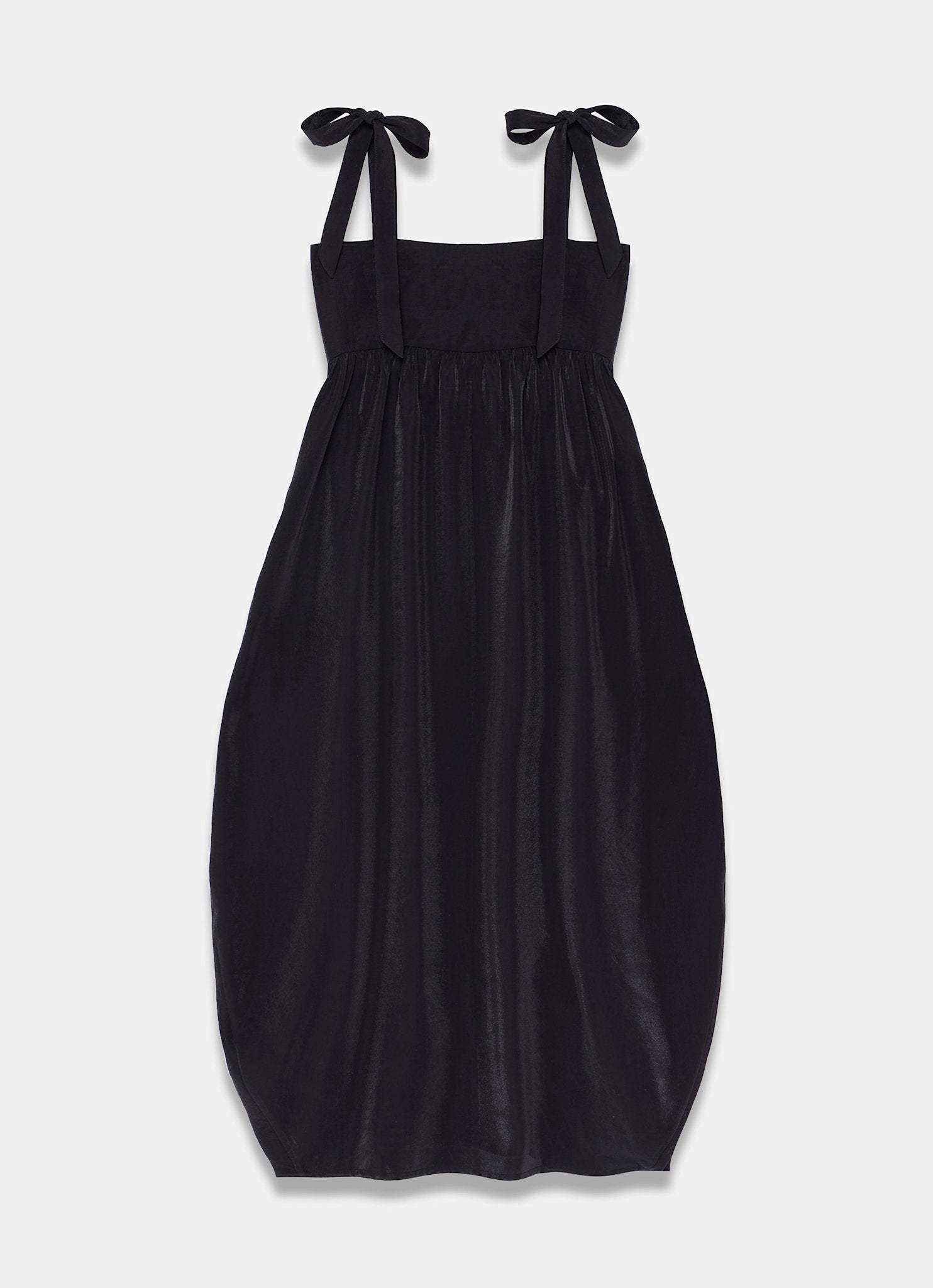 Black Tulip Wrap Midi Dress