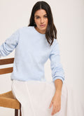 Blue Embroidered Sweatshirt