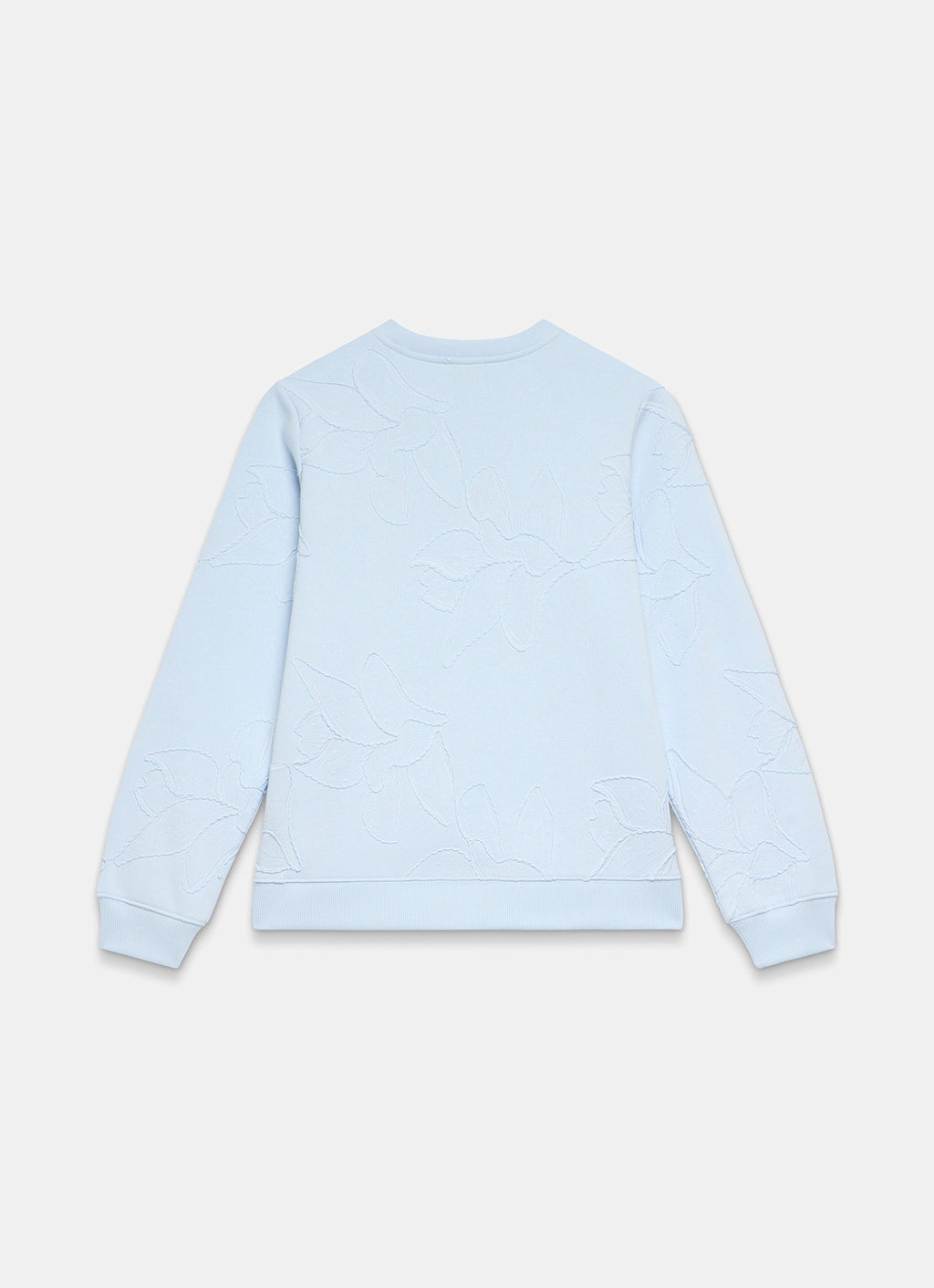 Blue Embroidered Sweatshirt