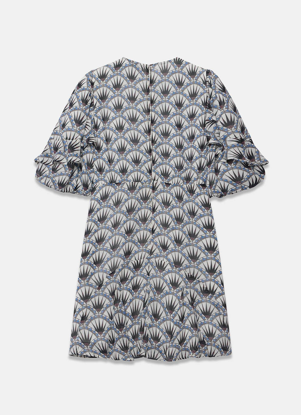 Blue Geo Print Mini Dress