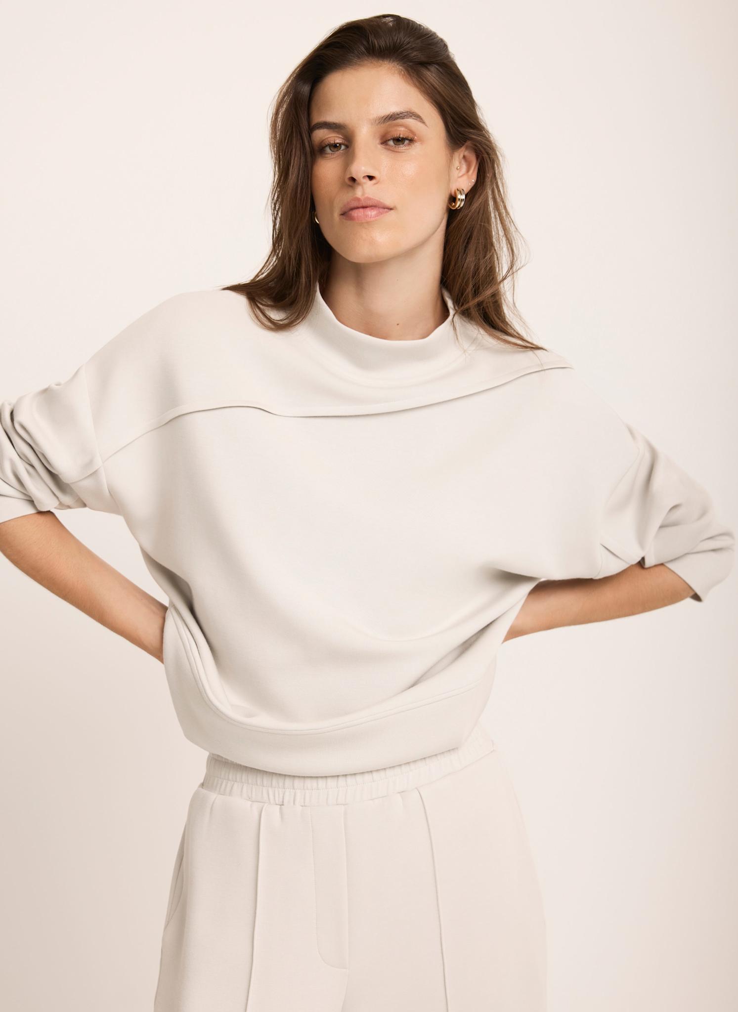 Cream Seam Detail Sweatshirt