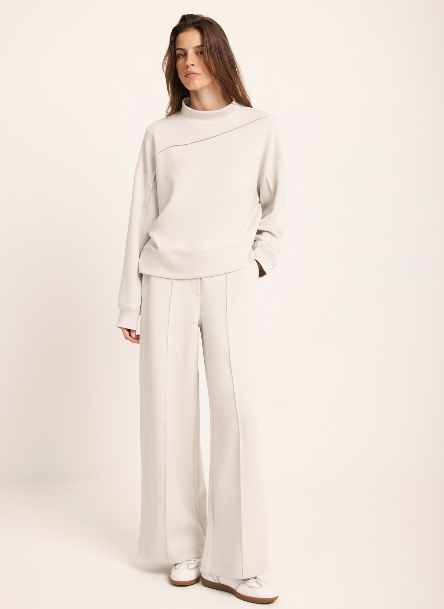 Cream Seam Detail Sweatshirt