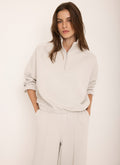 Cream Super Soft Zip Up Sweatshirt