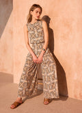 Black Geo Print Jumpsuit