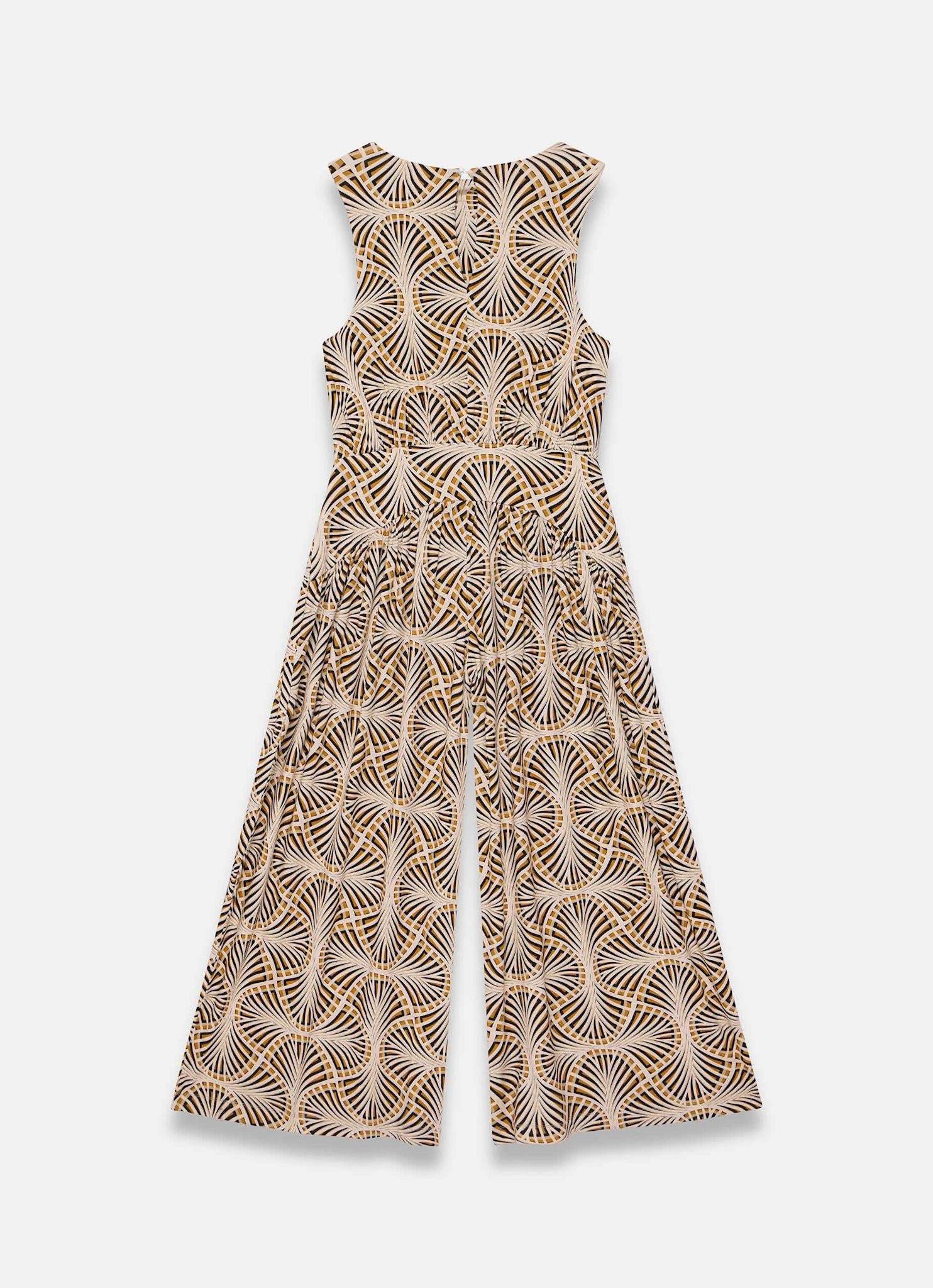 Black Geo Print Jumpsuit
