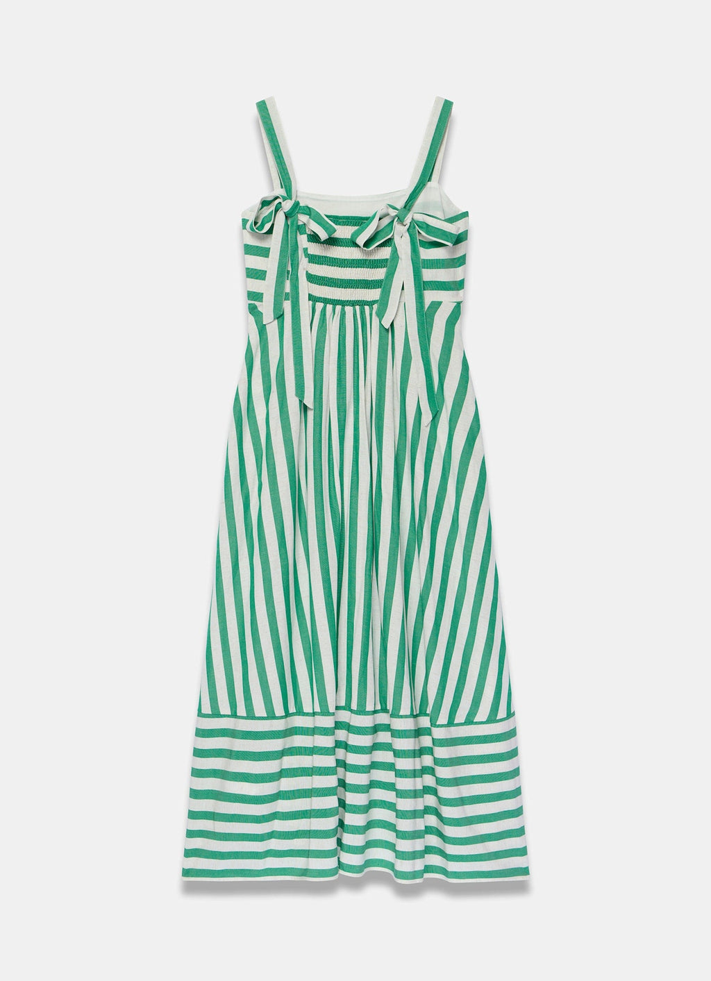Green Striped Midi Dress