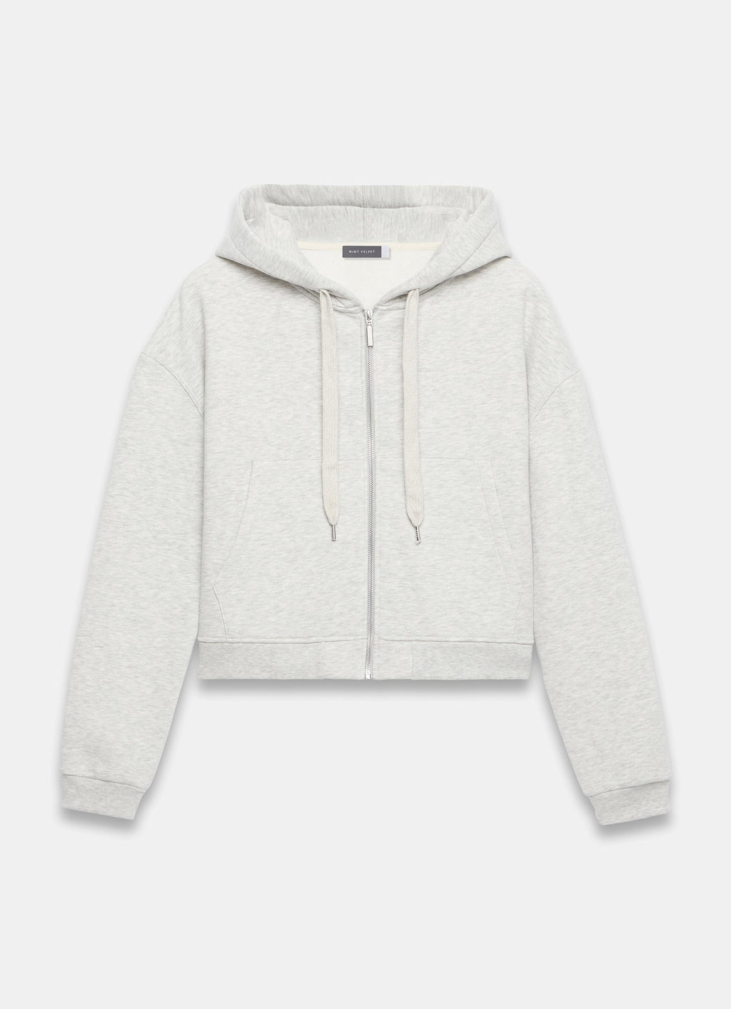 Grey Zip Front Hoodie