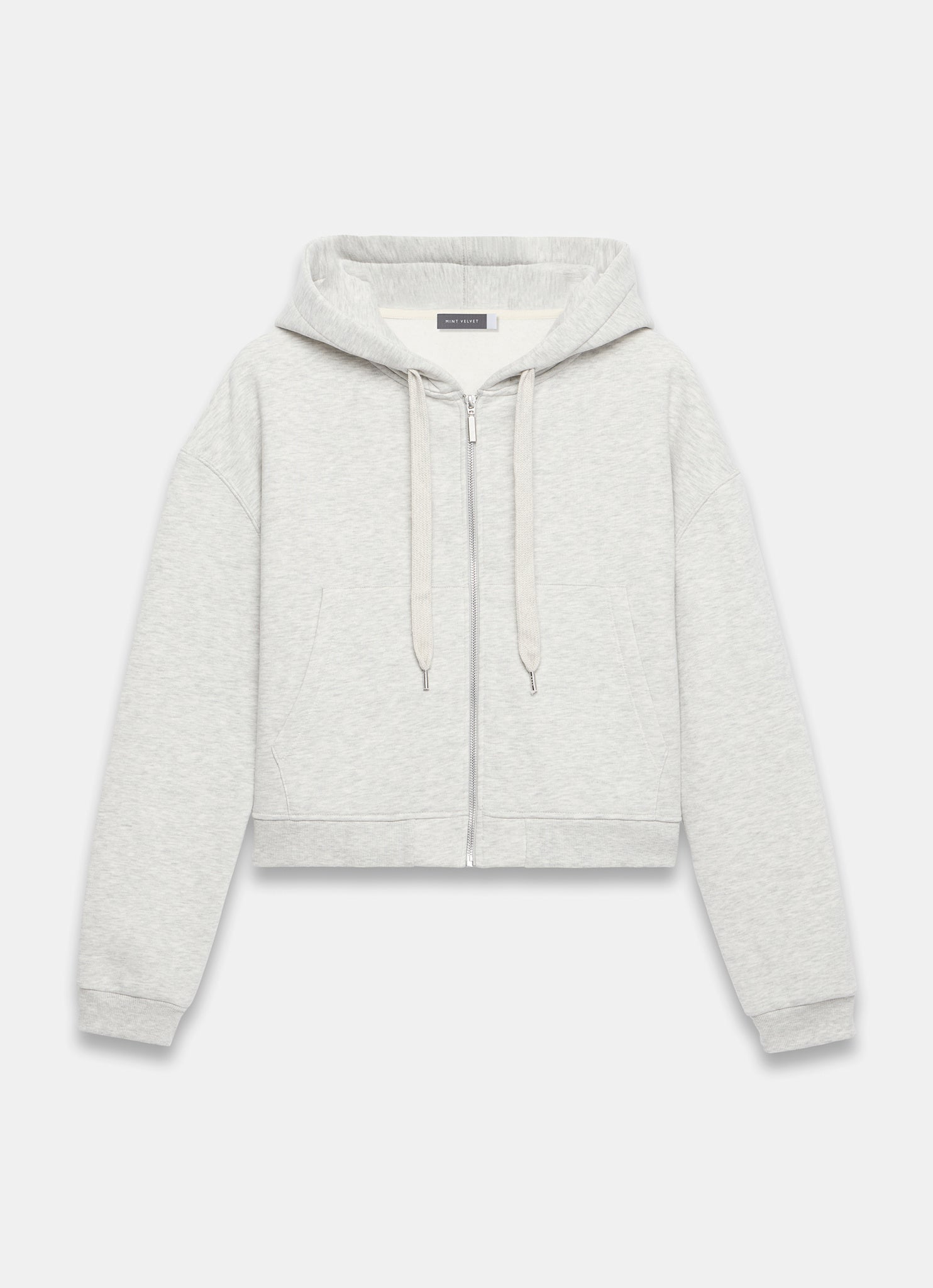 Grey Zip Front Hoodie