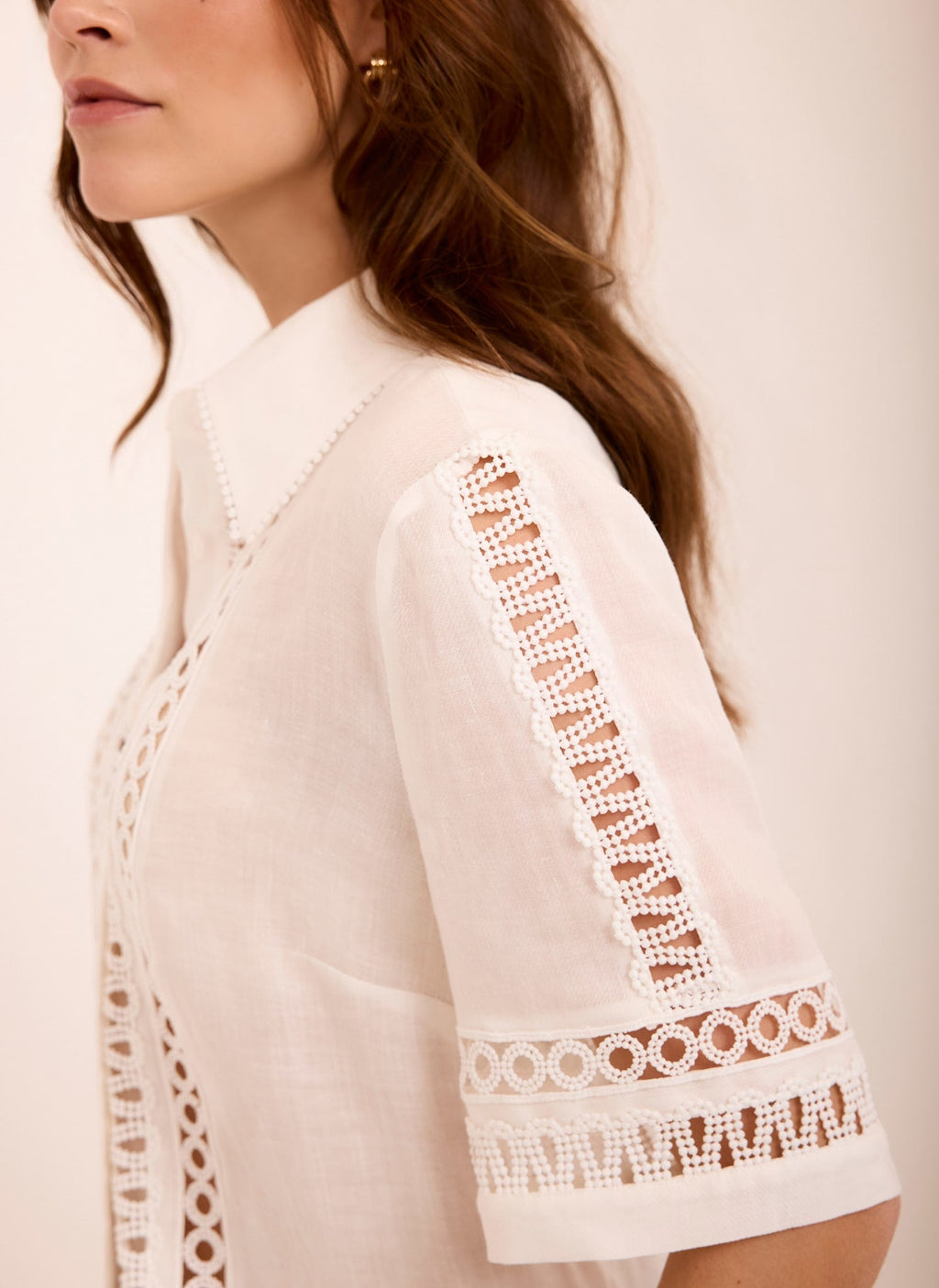 White Ramie Resort Shirt