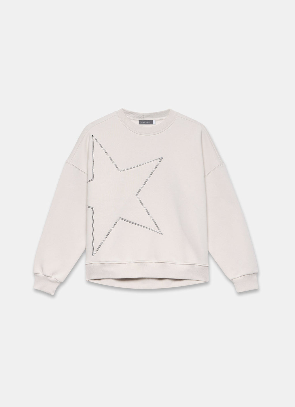 Cream Cotton Blend Star Sweatshirt