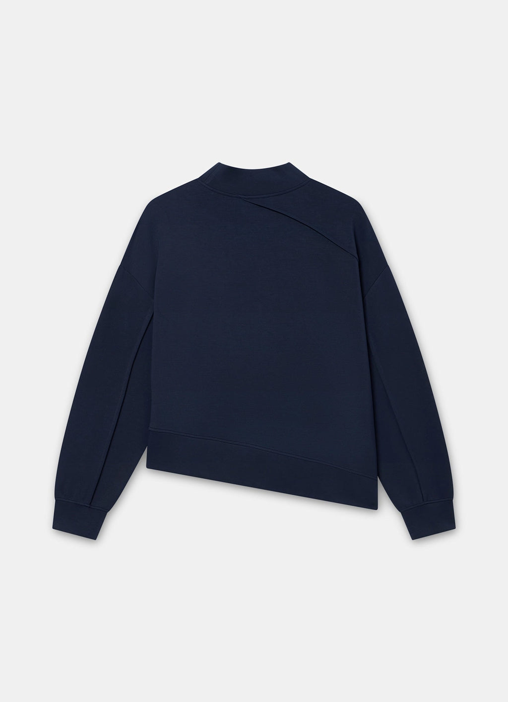 Navy Super Soft Asymmetric Detail Sweatshirt
