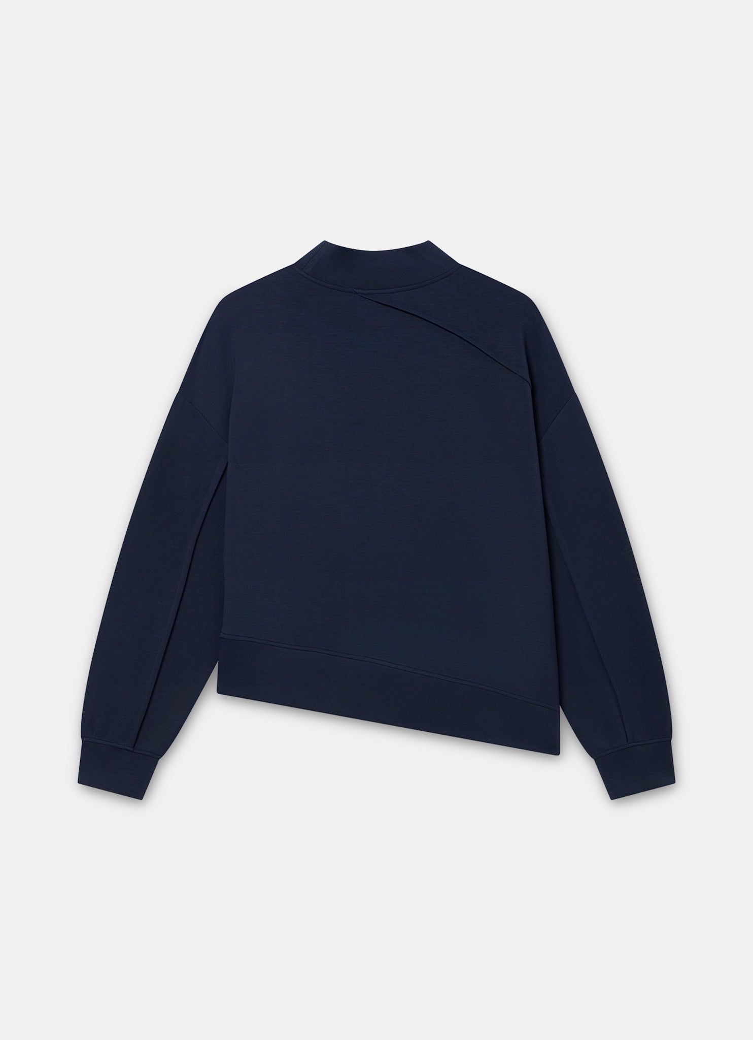 Navy Super Soft Asymmetric Detail Sweatshirt