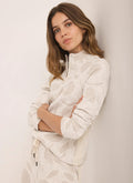 Neutral Jacquard Long Sleeve Top