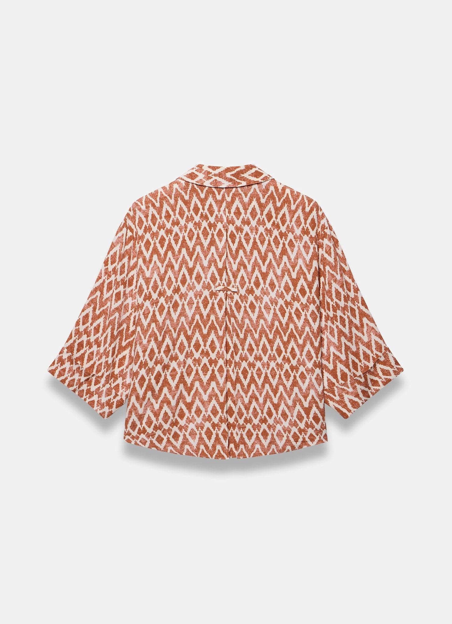 Orange Geo Print Resort Shirt