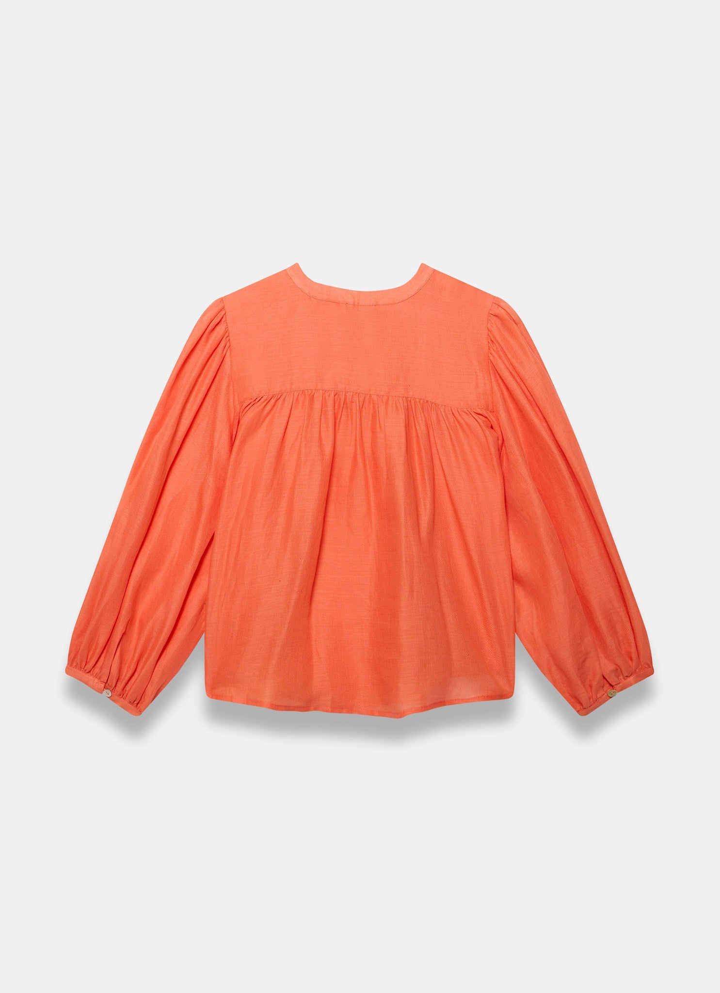 Orange Ramie Batwing Blouse