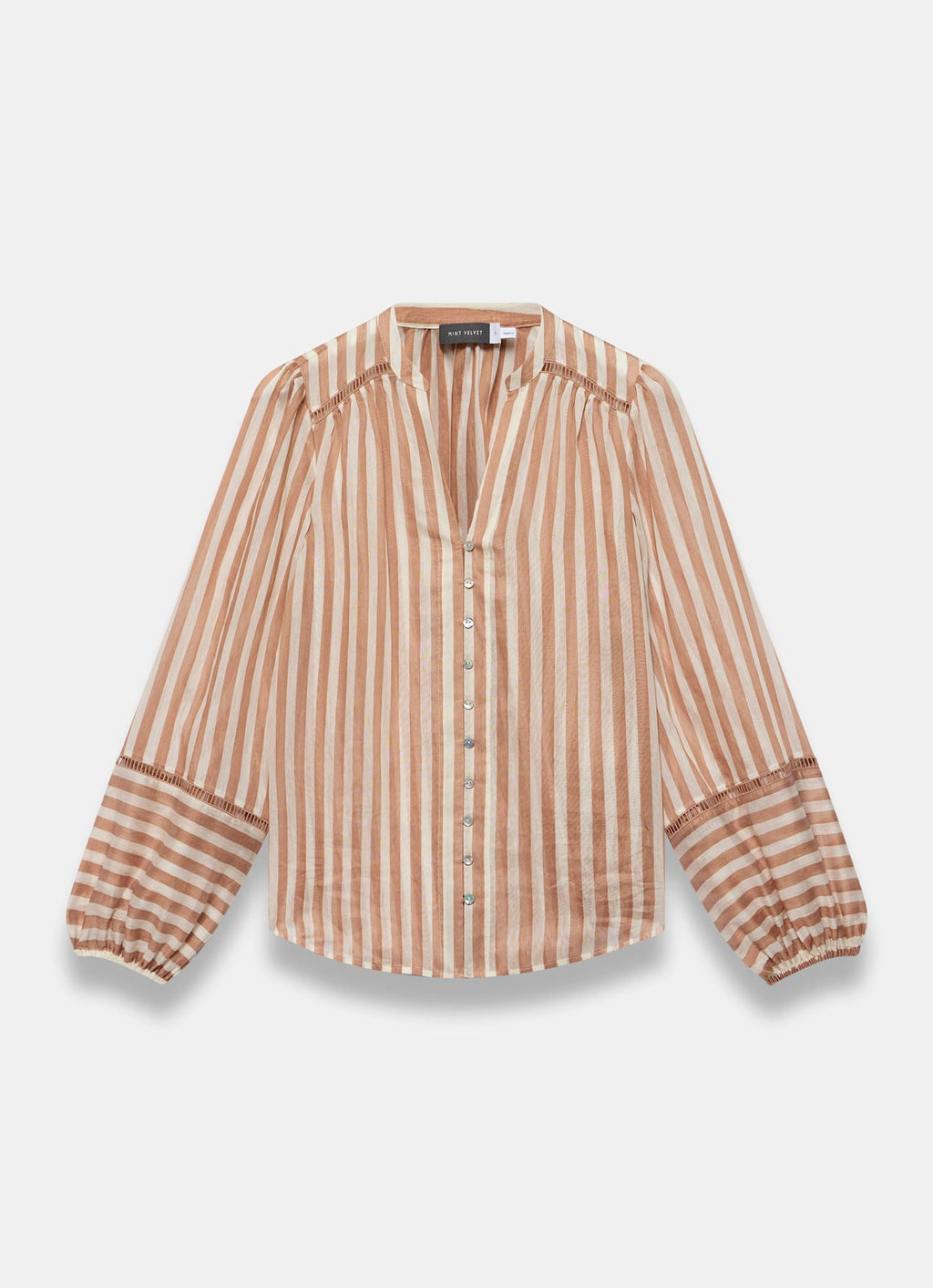 Orange Striped Blouse