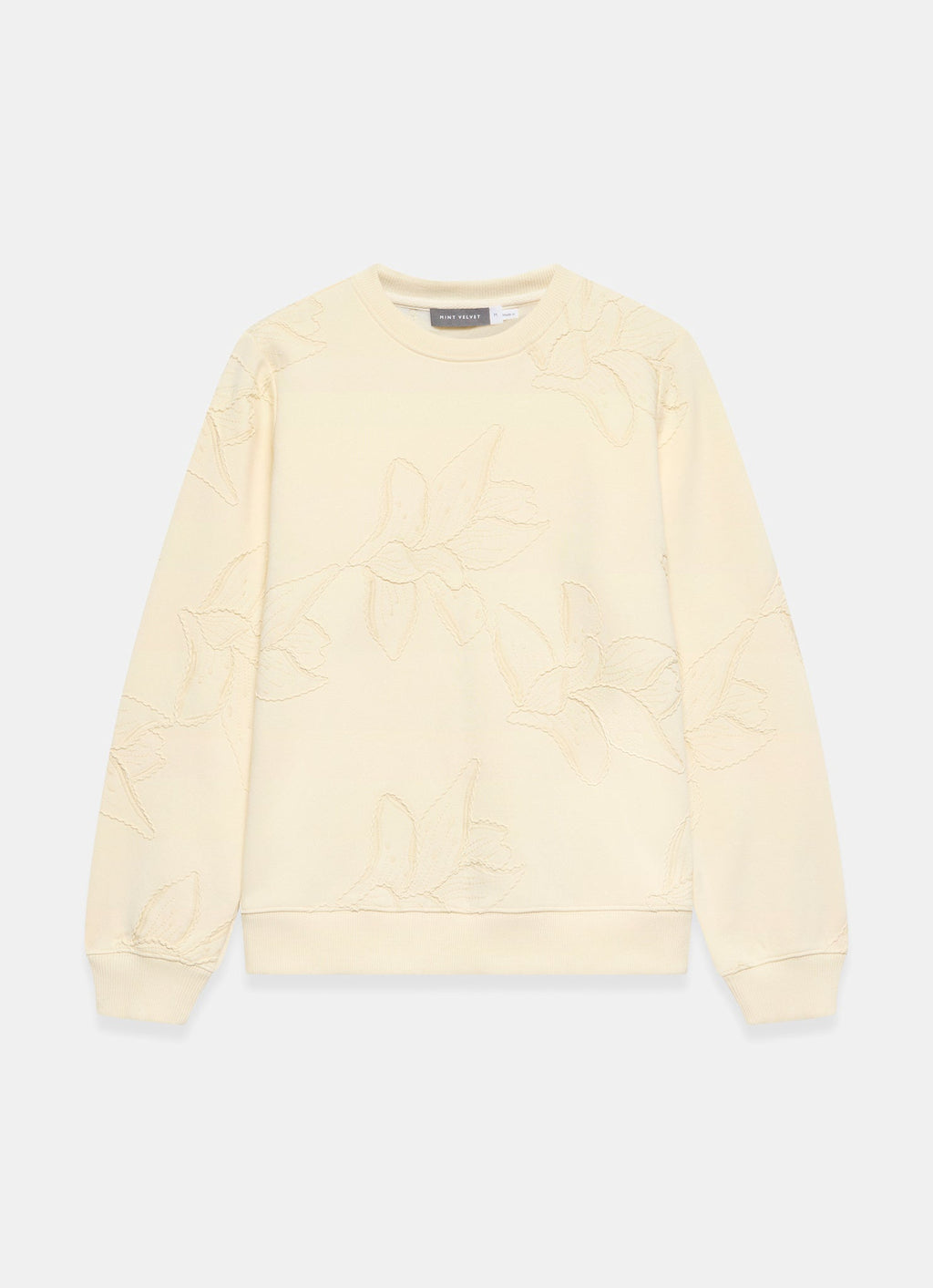 Butter Yellow Embroidered Sweatshirt